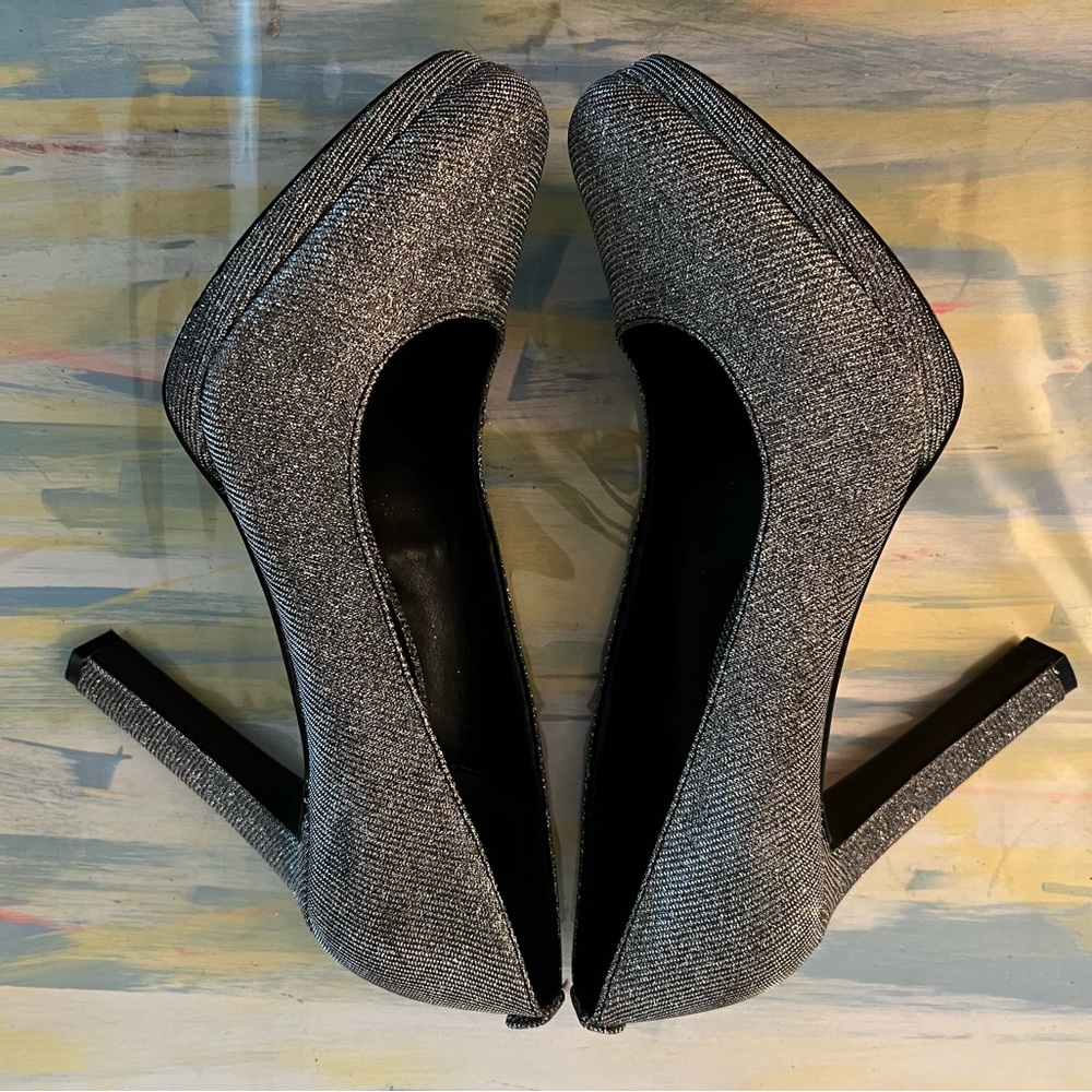 MICHAEL KORS gun medal Color shiny high heels 8.5 M